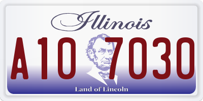 IL license plate A107030