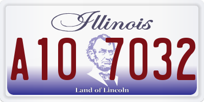 IL license plate A107032