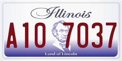 IL license plate A107037