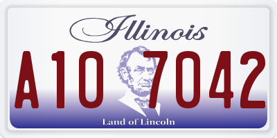 IL license plate A107042