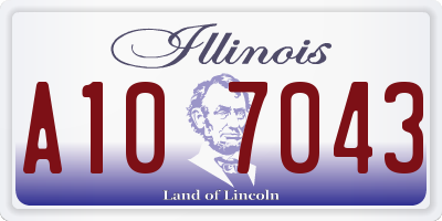 IL license plate A107043
