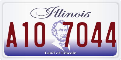 IL license plate A107044