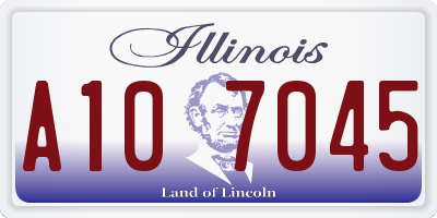 IL license plate A107045
