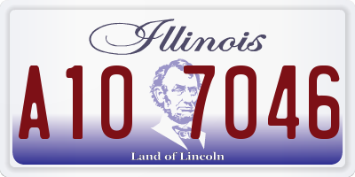 IL license plate A107046