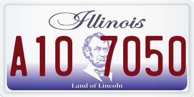 IL license plate A107050