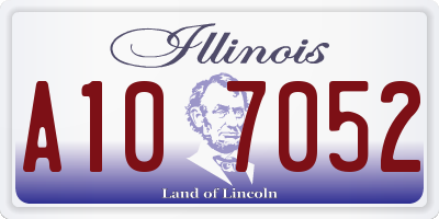 IL license plate A107052