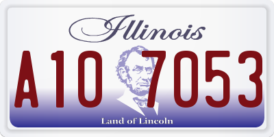 IL license plate A107053