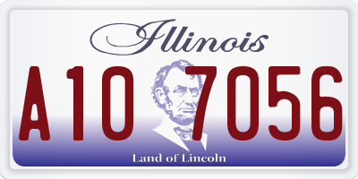 IL license plate A107056