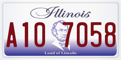 IL license plate A107058