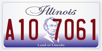 IL license plate A107061