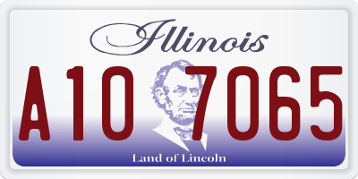 IL license plate A107065