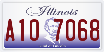 IL license plate A107068