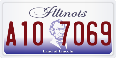 IL license plate A107069