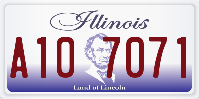 IL license plate A107071