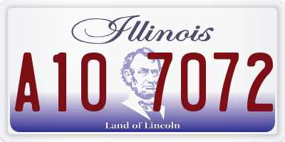 IL license plate A107072