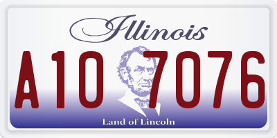 IL license plate A107076