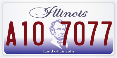 IL license plate A107077