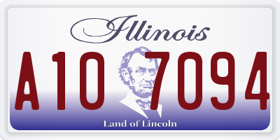 IL license plate A107094