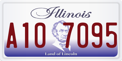 IL license plate A107095