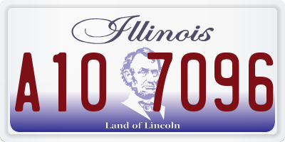 IL license plate A107096
