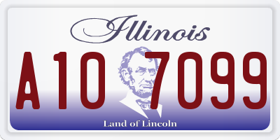 IL license plate A107099