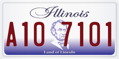 IL license plate A107101