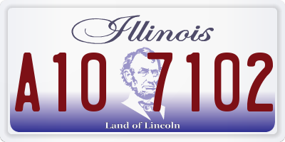 IL license plate A107102