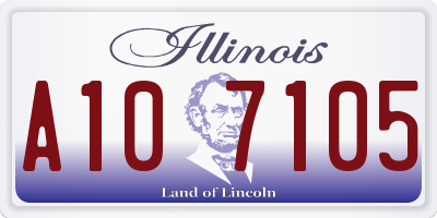 IL license plate A107105