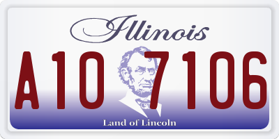 IL license plate A107106
