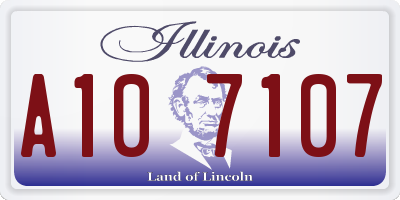IL license plate A107107