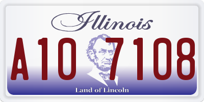 IL license plate A107108
