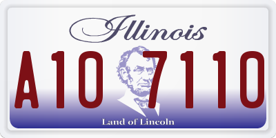 IL license plate A107110