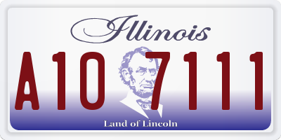 IL license plate A107111