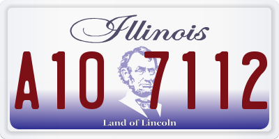 IL license plate A107112