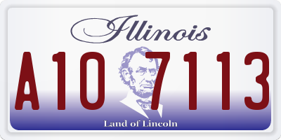 IL license plate A107113