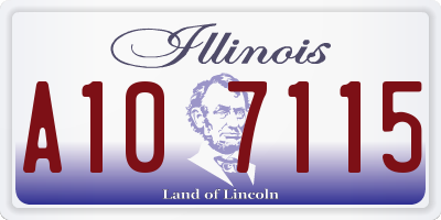 IL license plate A107115