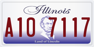IL license plate A107117