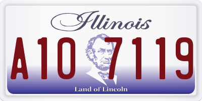 IL license plate A107119
