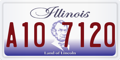 IL license plate A107120