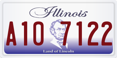 IL license plate A107122