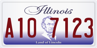 IL license plate A107123