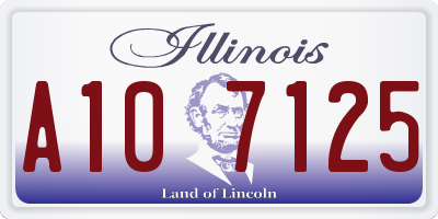 IL license plate A107125
