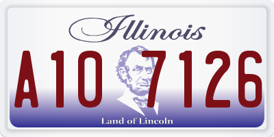 IL license plate A107126