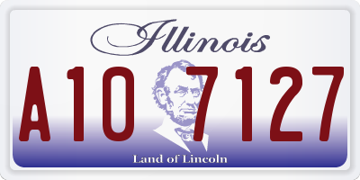 IL license plate A107127