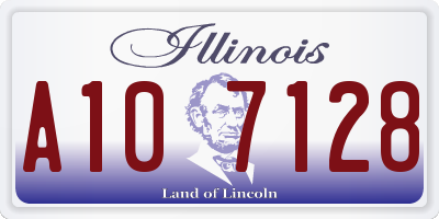 IL license plate A107128