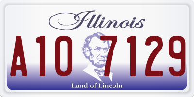 IL license plate A107129
