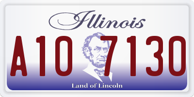 IL license plate A107130