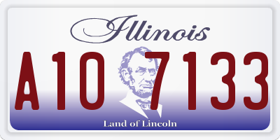 IL license plate A107133