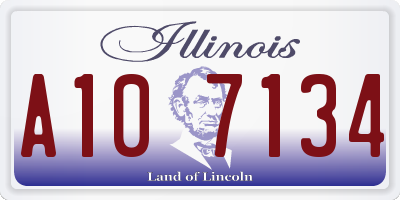 IL license plate A107134