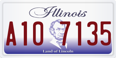 IL license plate A107135